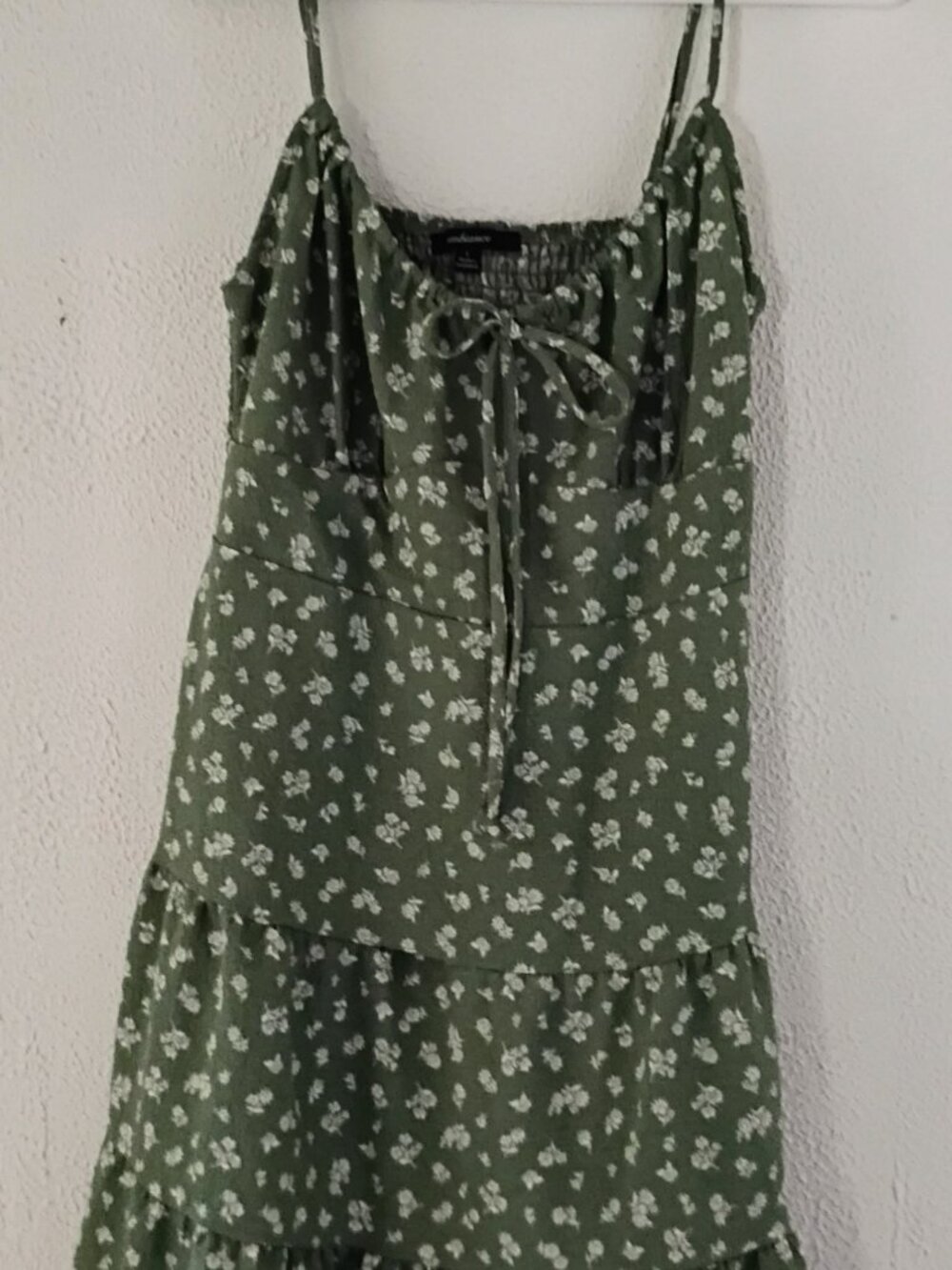 🍀Ambiance Green Floral Smocked Ruffle Mini Dress☘️